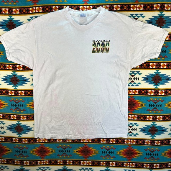 Hanes Hawaii 2000 Souvenir Graphic‎ T-Shirt White XL - Picture 1 of 10